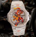 Patek Philippe Nautilus Iced Out Diamonds With Dragon Dial Ref 5720 Limited Edition Watch Replica